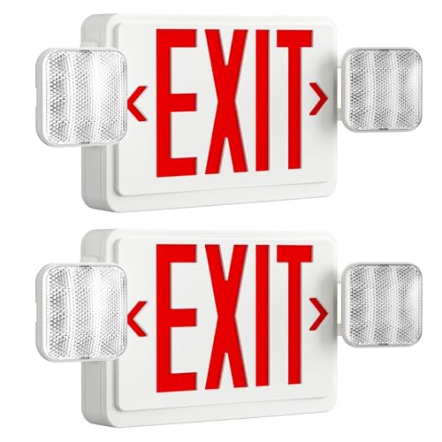 Emergency Exit Sign - Tanda Keluar LED dengan Lampu Darurat,