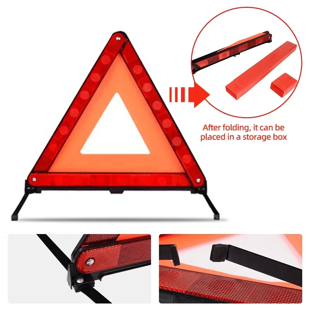 Emergency Exit Sign - Segitiga Peringatan Darurat Mobil Merah Reflektif