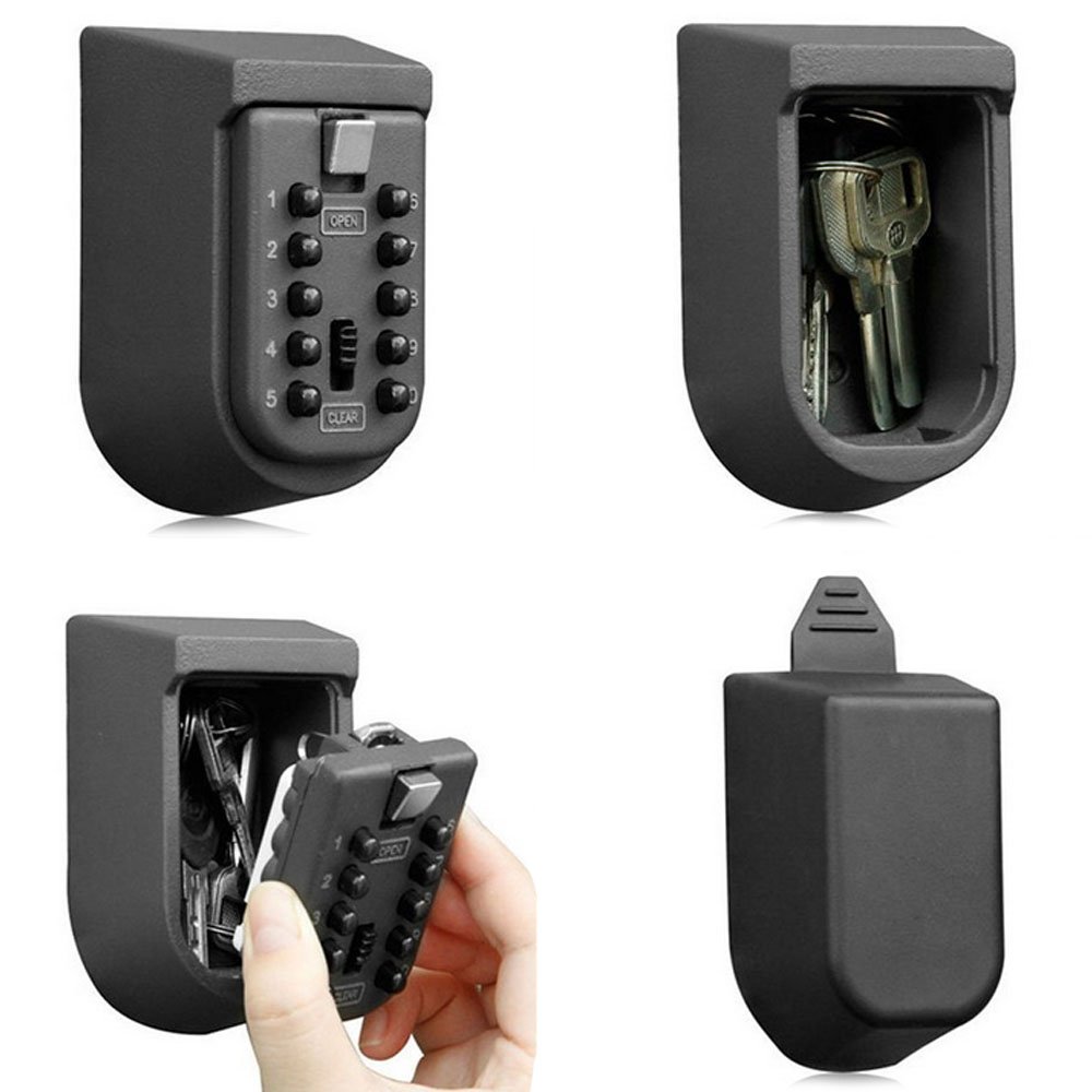 Lockbox Key Secure - Kotak Kunci Dinding dengan Tombol Kombinasi,