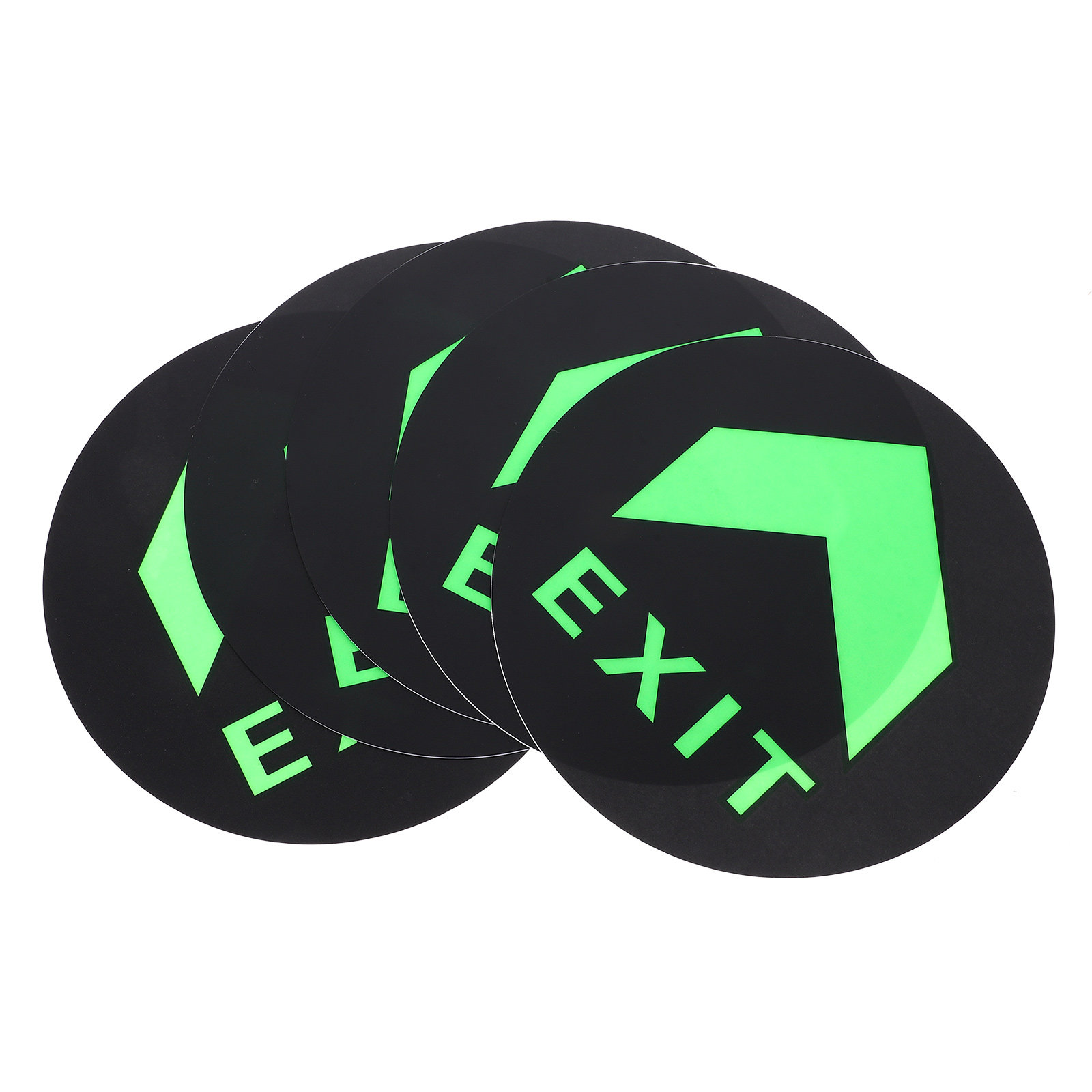 Emergency Exit Sign - 5Pcs Stiker Lantai Tanda Keluar Bercahaya