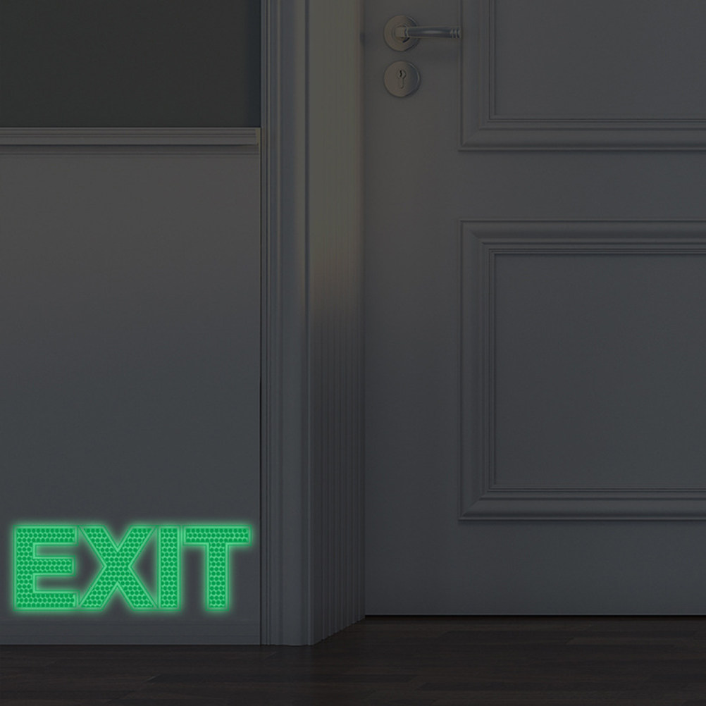 Emergency Exit Sign - Stiker Keselamatan Dinding Pintu Keluar, Tanda