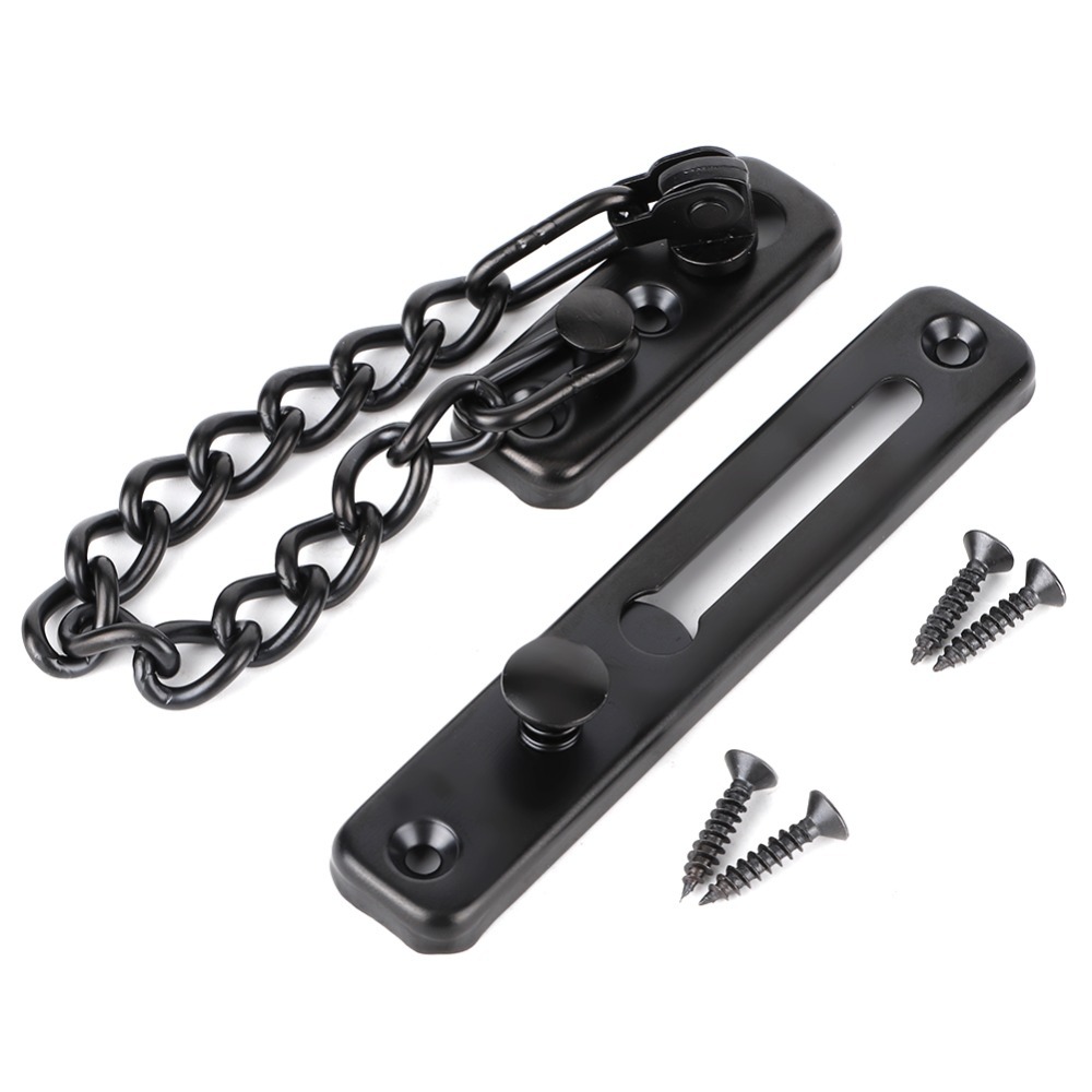 Security Chain Door - Rantai Pengaman Pintu Stainless Steel Hitam,