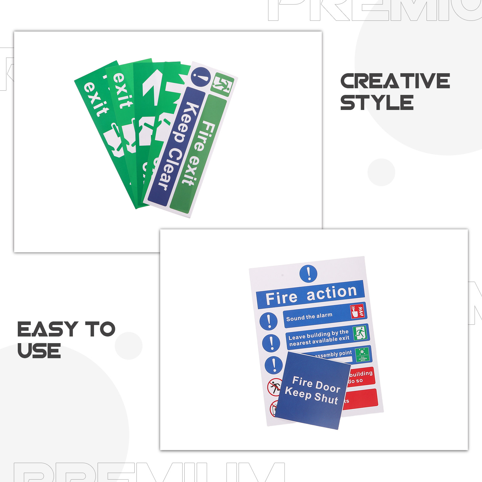21Pcs Stiker PVC Perekat untuk - Emergency Exit Sign ulasan dan harga