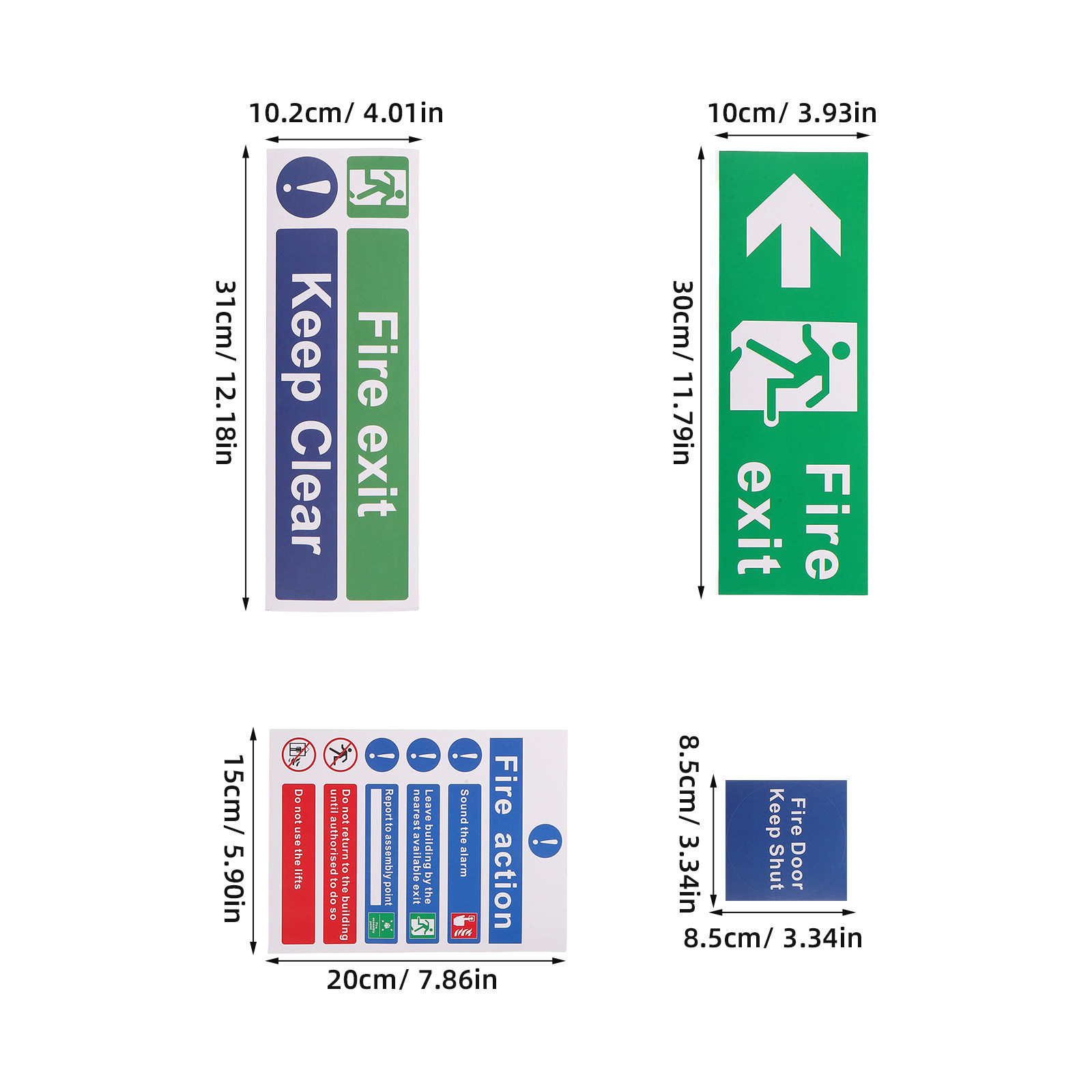 21Pcs Stiker PVC Perekat untuk - Emergency Exit Sign ulasan dan harga