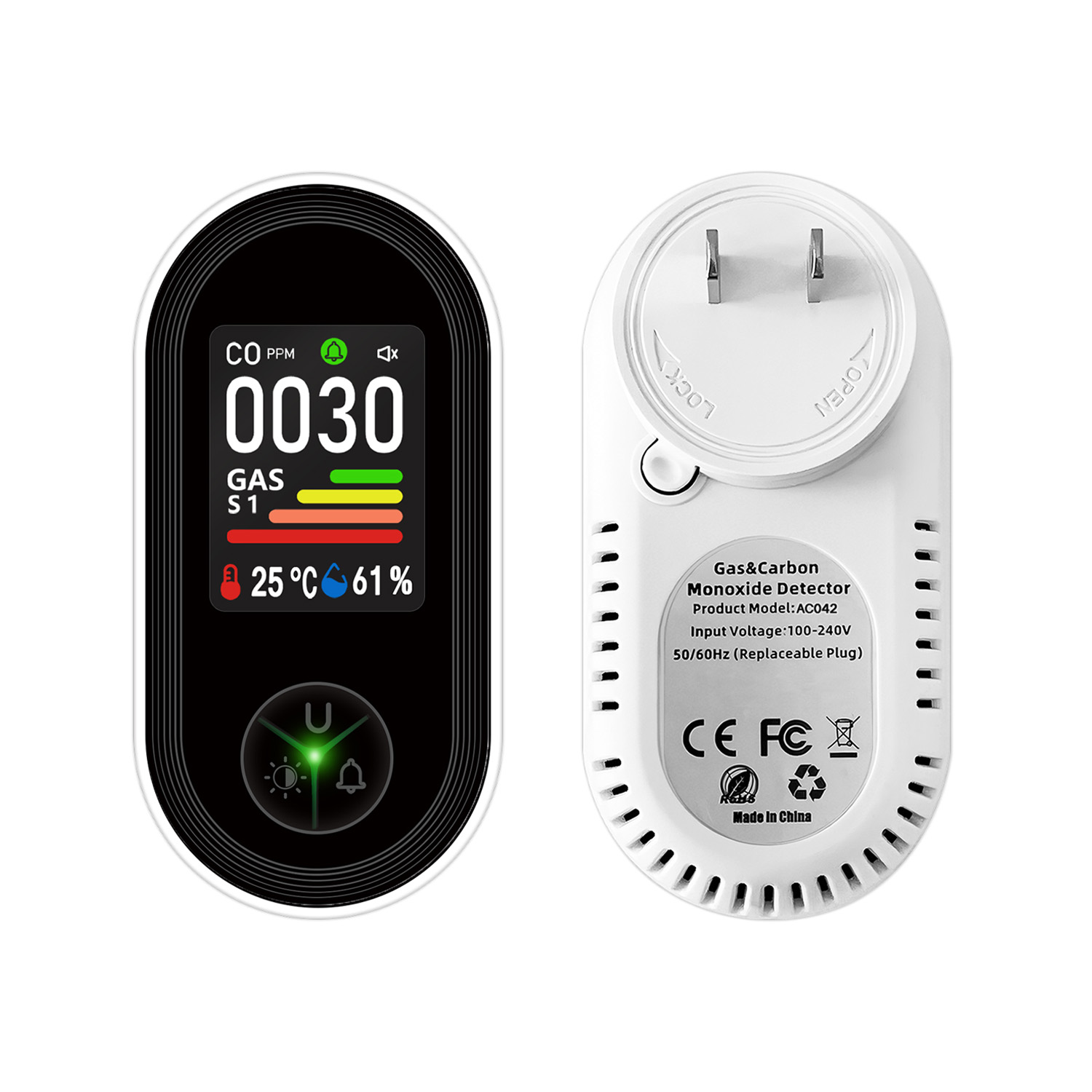 Detektor Gas 4-in-1 OEM Plug-i - Co Detector Plug ulasan dan harga